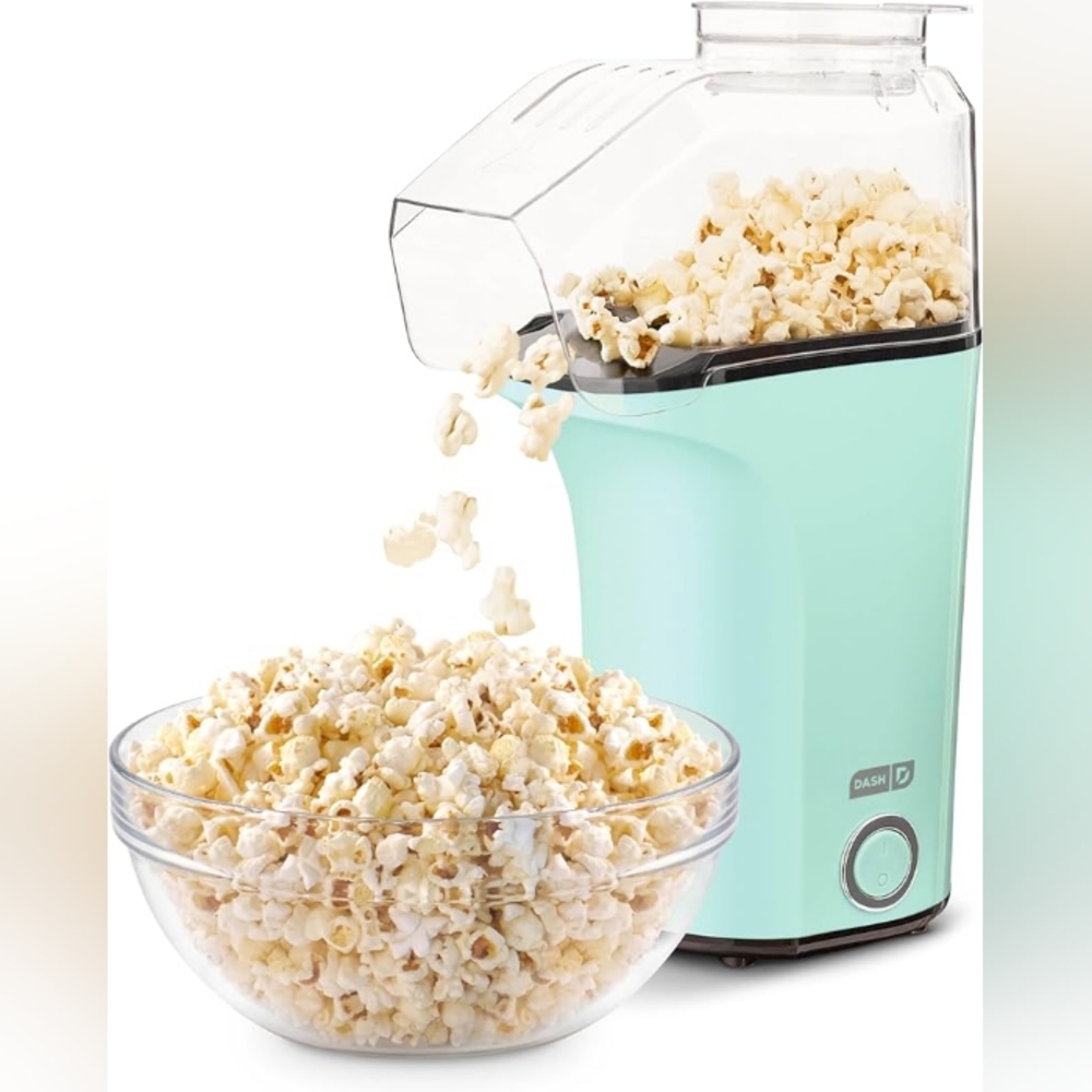 DASH Hot Air Popcorn Popper Maker-Aqua